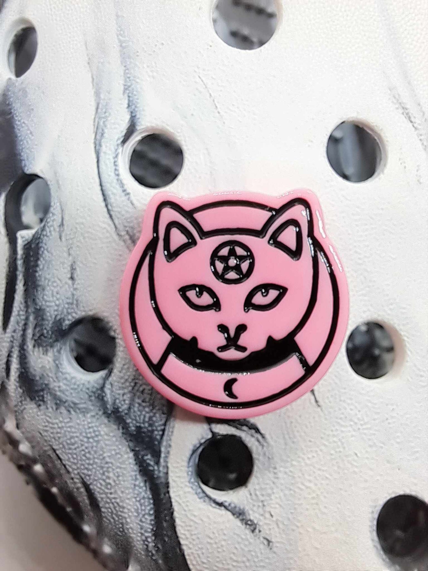 Pentagram Cat Resin Charm Pink