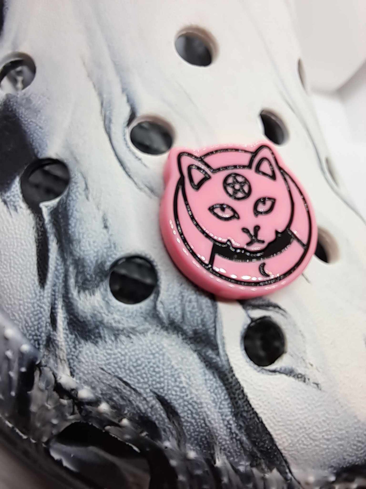 Pentagram Cat Resin Charm Pink