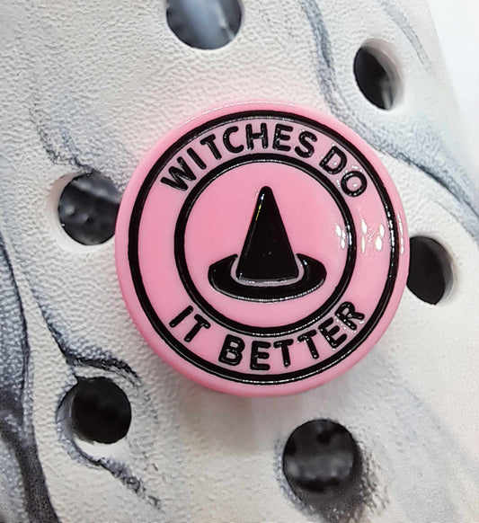 Witches Do It Better Resin Charm Pink