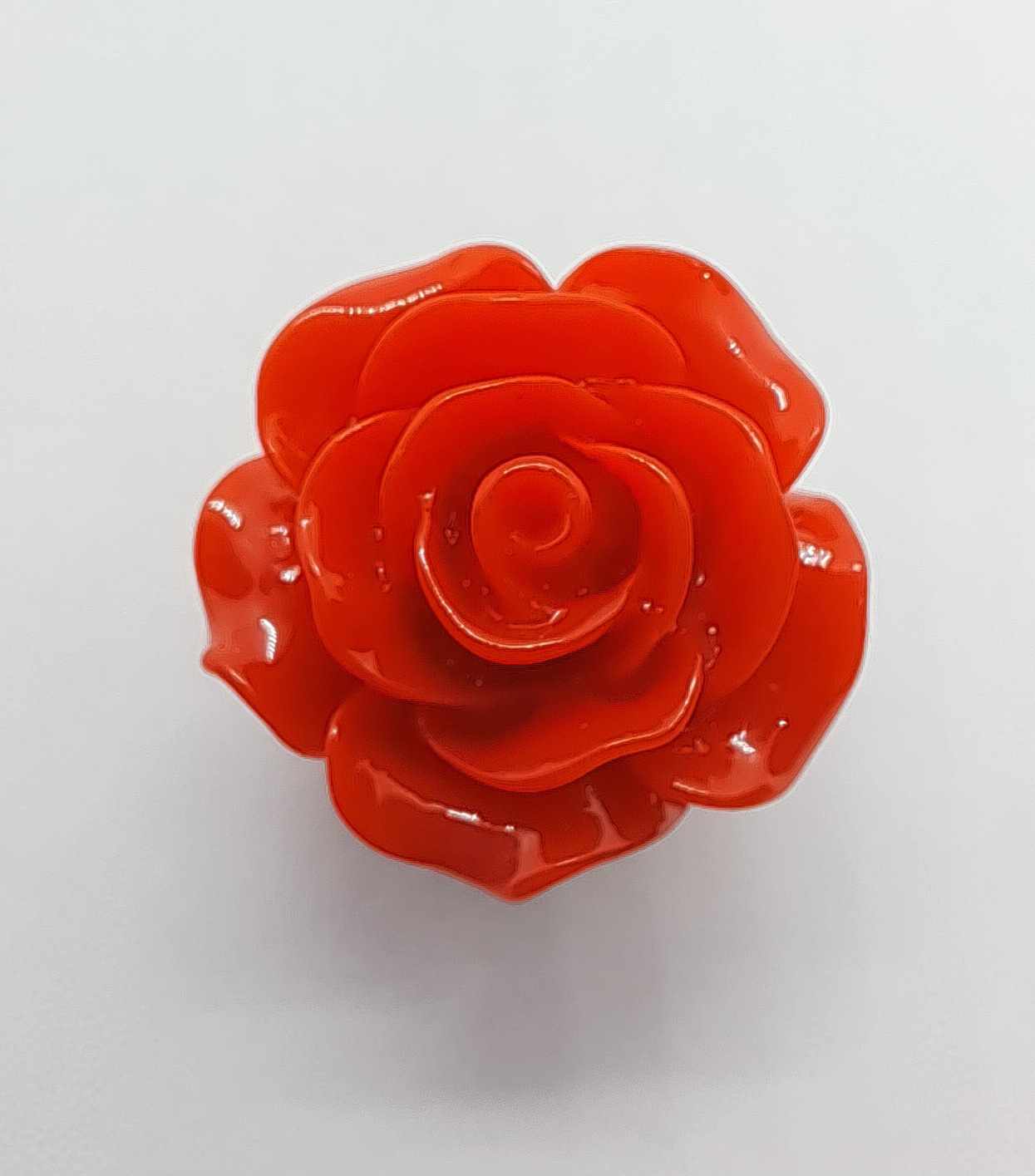 Red 3D Resin Rose 20mm