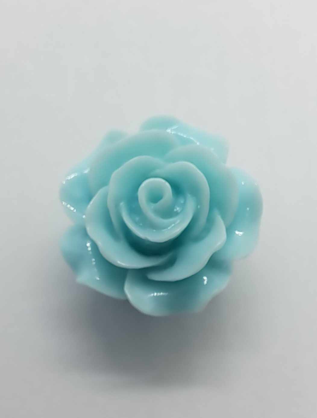 Lake Blue 3D Resin Rose 20mm