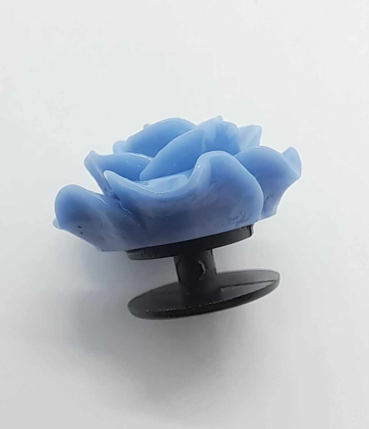 Denim Blue 3D Resin Rose 20mm