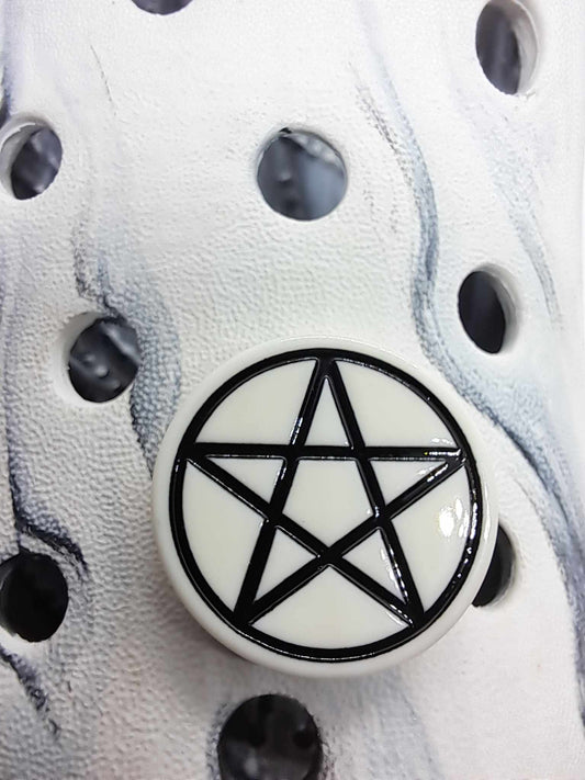 Pentagram Resin Charm White