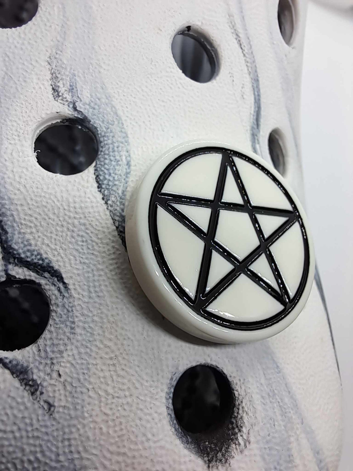 Pentagram Resin Charm White