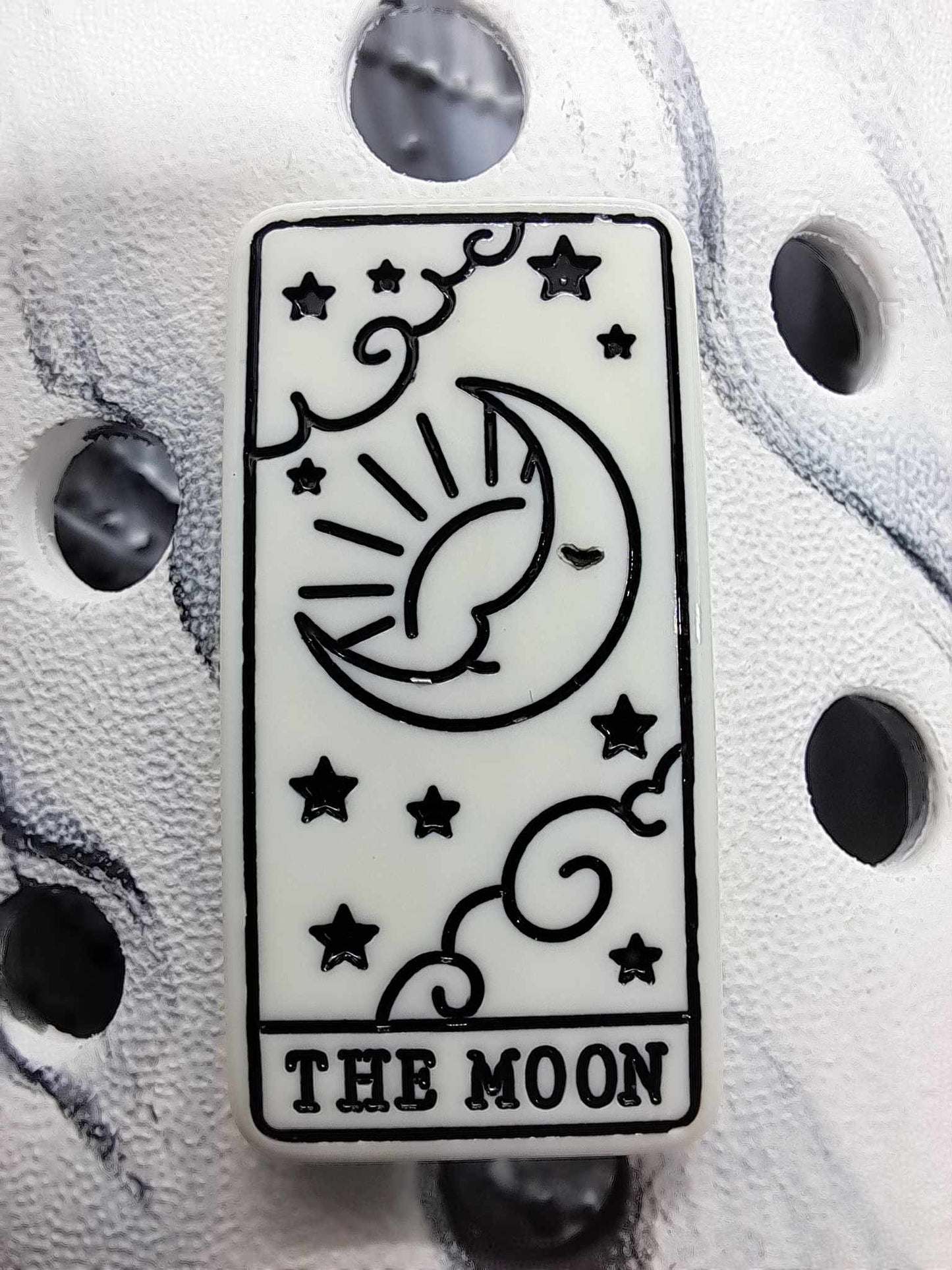 The Moon Resin Tarot Card Charm White