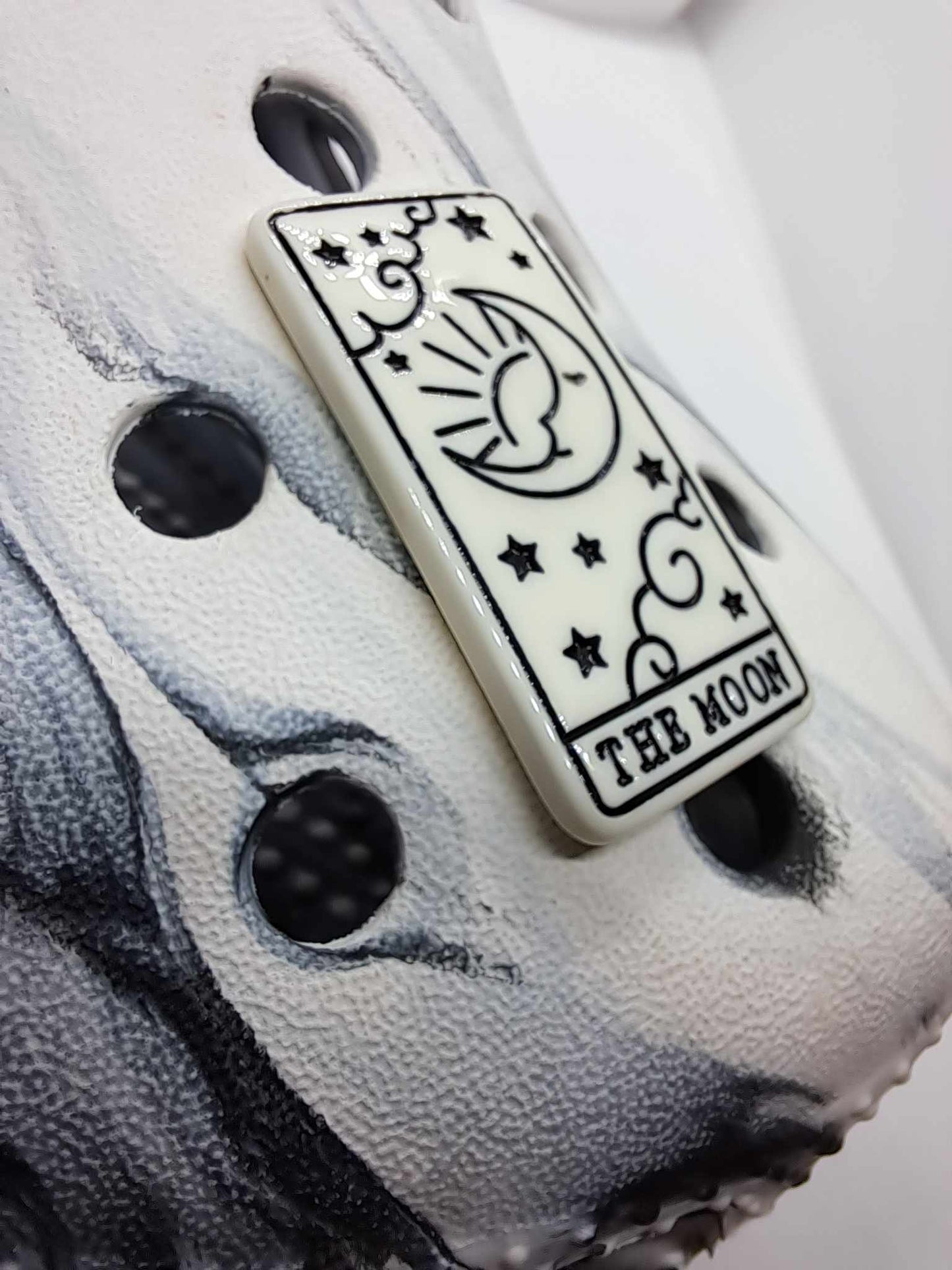 The Moon Resin Tarot Card Charm White