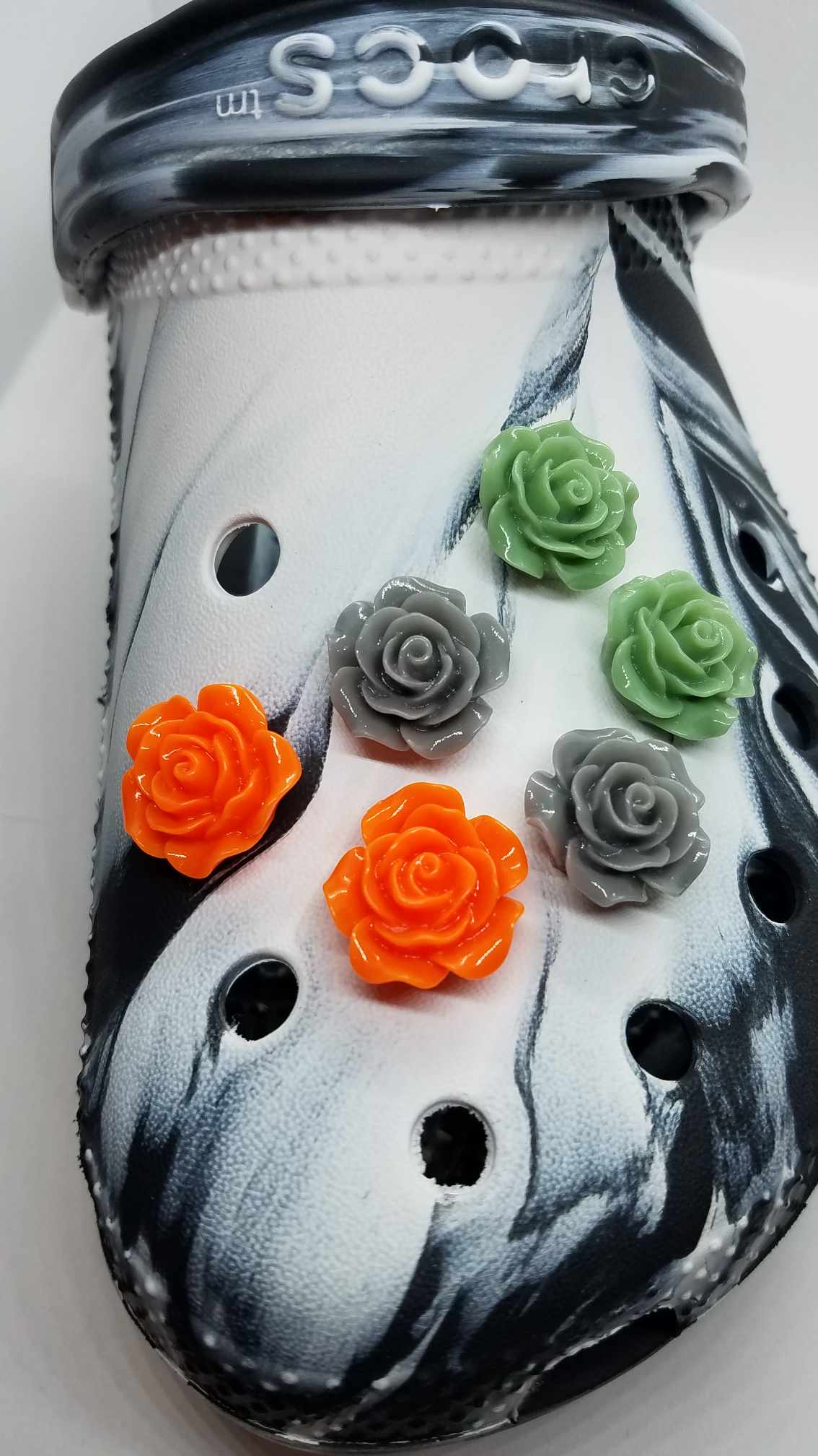 6PC Set Fall Colors 20mm Resin Roses