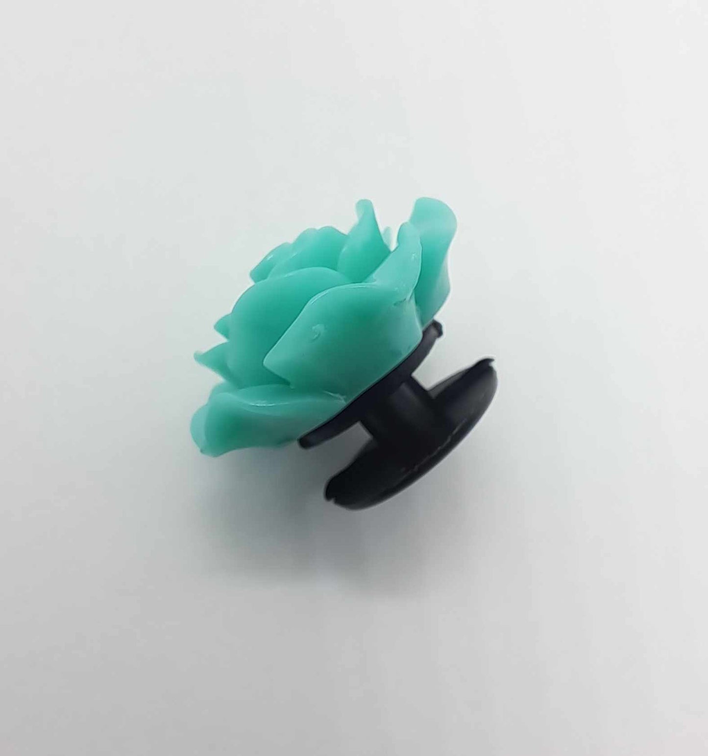 Turquoise 3D Resin Rose 20mm