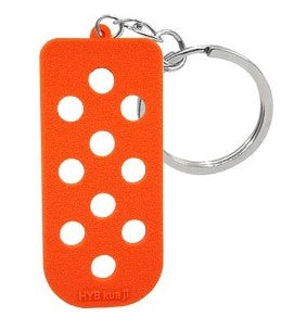 Orange Silicone Charm Keychain / Bag Tag