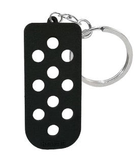 Black Silicone Charm Keychain / Bag Tag