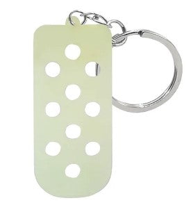 Glow In The Dark Silicone Charm Keychain / Bag Tag