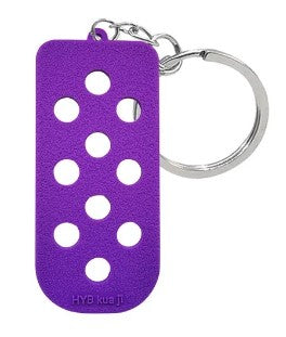 Purple Silicone Charm Keychain / Bag Tag