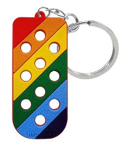 Rainbow Silicone Keychain / Bag Tag