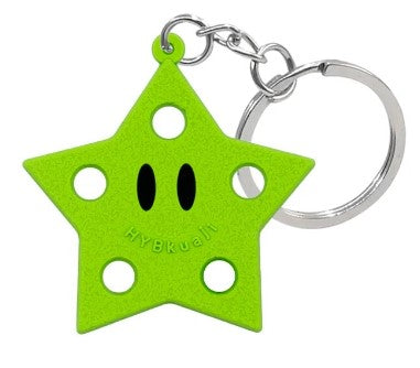 Green Silicone Star Charm Keychain / Bag Tag