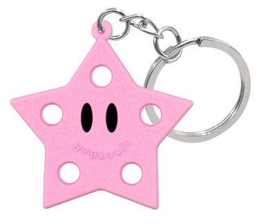 Light Pink Silicone Star Charm Keychain / Bag Tag